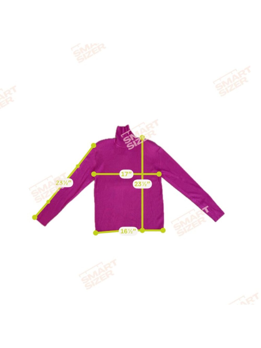 Rena Rowan Saville Ribbed Fuchsia 100% Silk Turtleneck Sweater Shoulder pads L